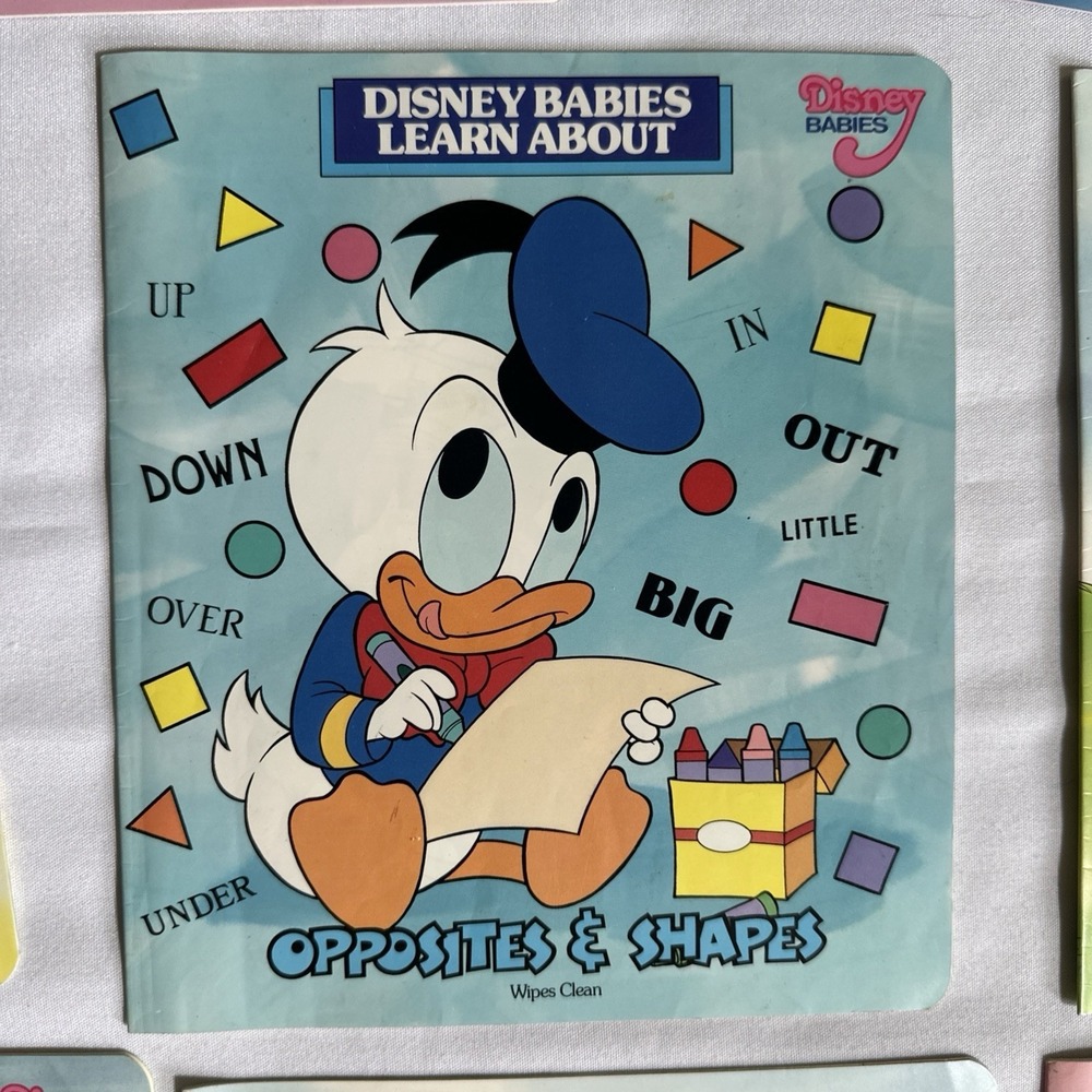 Vintage Disney Babies Learn About Soft Cover Wipe Clean Book Lot of 15 1987-1990 - Picture 6 of 16